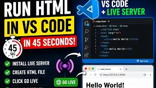 Run HTML in VS Code in 45 Seconds
