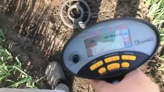 Нашол монеты на огороде  и гильзу