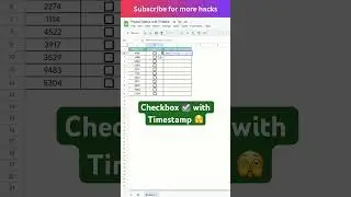 Excel trick 19: Checkbox with timestamp 