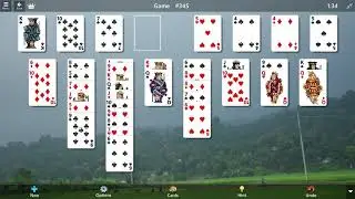 FreeCell Game #345 SOLVED/ Microsoft Solitaire Collection