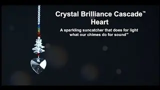 Crystal Brilliance Cascade Suncatcher - Heart by Woodstock Chimes