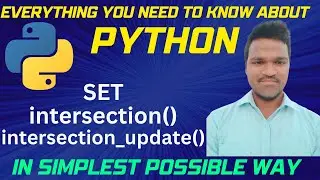 set intersection python | python set intersection function | python set intersect | python tutorial