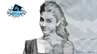 Photoshop Tutorial | How to create a Pencil Drawing on Crumbled Paper | Crumble Paper Effect