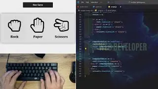 ASMR Programming - Coding Rock Paper Scissors Game - No Talking