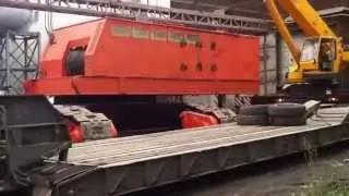 Погрузка крана ДЭК 631 в автотранспорт на трал 3
