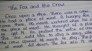Story : THE FOX AND THE CROW IN ENGLISH for Kids