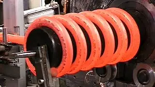 Incredible European Hot Spring Coiling Manufacturing Process In Action, Ingenious Bending Machine