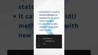 What is setState in flutter | Code Lounge 