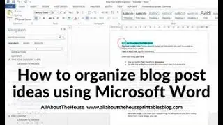 How to keep blog post ideas organized and color coded using Microsoft Word