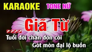 Karaoke Giã Từ Tone Nữ Nhạc Sống Dễ Hát | Nguyễn Linh