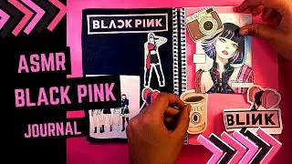 Journal with me | Black Pink Theme | ASMR | LISA JOURNAL