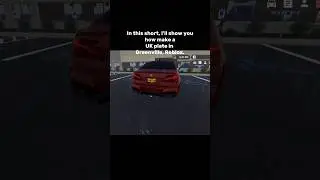 How make a UK plate in Greenville, Roblox. 