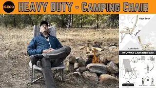 ICECO Heavy Duty High Back Camping Chair - This Could be Your Everything Chair