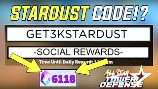 This New EXCLUSIVE CODE Gives 3000 Stardust! SECRET CODE - All Star Tower Defense (Roblox!)