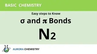 Indicate sigma and pi bonds in NITROGEN molecule || Number of σ & 𝛑 bonds in N2