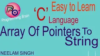 Array Of Pointers To String In C Language By Programming Brain