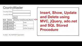 Insert Update Delete (CRUD) Using MVC jQuery and Stored Procedure | Coding Era