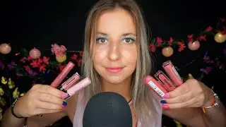 АСМР Близкий шёпот и звуки рта* ASMR Lipstick application