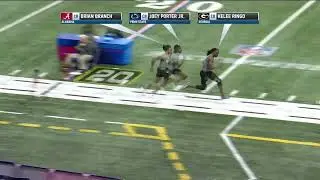 Kelee Ringo edges out Joey Porter Jr. and Brian Branch in the 40-yard dash