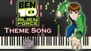 Ben 10 Alien Force Theme Song Piano Cover / Synthesia Tutorial