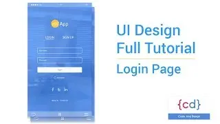 UI Design tutorial in Photoshop | Mobile app login Page Step By Step | Login Page