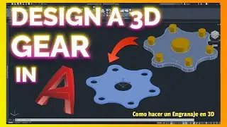 How to Draw a 3D GEAR in AutoCAD in a very easy and fast way!