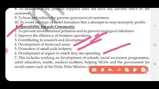Responsibility towards Community