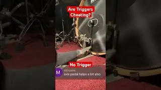 Double Bass Drum Trigger vs No Trigger. Are trigger’s cheating? #doublebass #heeltoe #meshuggah