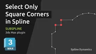 Automatically Select All Square Corners in a Spline, with SubSpline 3ds Max Plugin