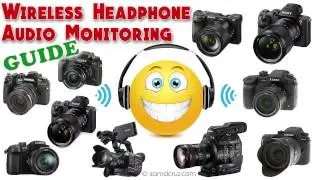Wireless Headphone Audio Monitoring For Camera - Sony A6300 A6500 A7R2 / Panasonic GH5 / Canon
