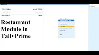 Restaurant module in TallyPrime | Complete Accounting Solution