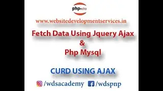 Fetch data using Jquery Ajax and Php Mysql | CURD using AJAX