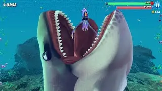 NEW GIANT MONSTER MEGAMOUTH UNLOCKED AND GAMEPLAY!  - Hungry Shark World