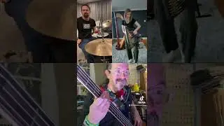 Thunderstruck Bass Line with @HarryTheDrummer @HarpistKT