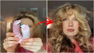 У меня нет челки, но эти мягкие бигуди сделали мне модную челку шторку без ножниц!