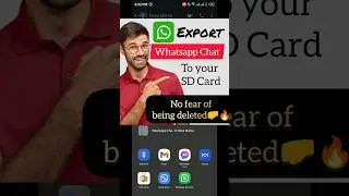 Export Whatsapp Chat to SD Card 🔥 #shorts