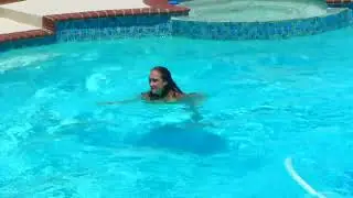 Lacey Goes Down Pool Slide In Dress!