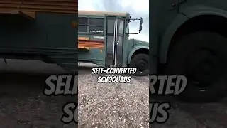 This Converted Skoolie has limewash on the entire ceiling! 