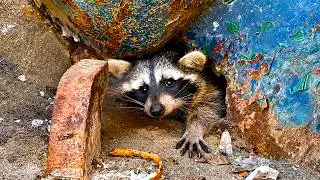 A raccoon got stuck in a tank and cried in fear. What the man did amazed everyone!