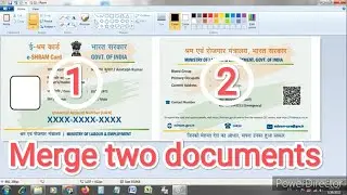 How to merge two (2) photos in one photo using MS Paint | combine multi pages in single page |