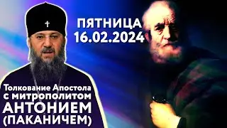 Пятница, 16 февраля 2024 года. Толкование Апостола с митр. Антонием (Паканичем).