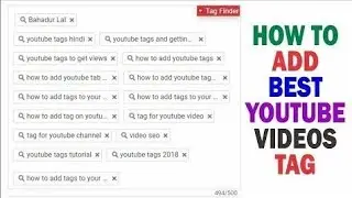 How to add tags in YouTube videos easy