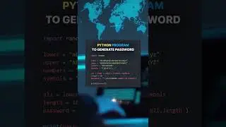python program to generate password