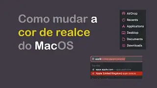 Como mudar a COR de REALCE no MacOS 2022