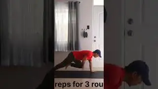 home workout routine no equipment needed. 10-12 reps each workout for 3 rounds