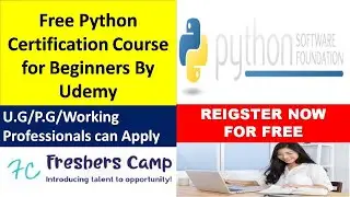 Free Python Certification Course | Python Tutorial for Beginners | Udemy Free Python Course