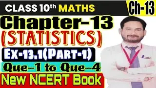 Class-10(NCERT MATHS) Chapter-13(Statistics) Ex-13.1Part-1(Q-1 to Q-4) By-Shivam Sir #tiwariclasses