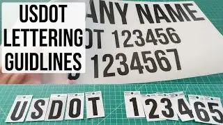 USDOT Decal Sticker Lettering Guide