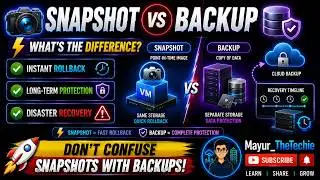 💾 Snapshot vs Backup Explained
