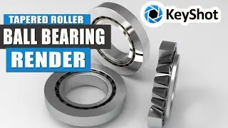 Tapered Ball Bearing Render in KeyShot 9 | KeyShot Tutorial | 3d Modeling Tutorial